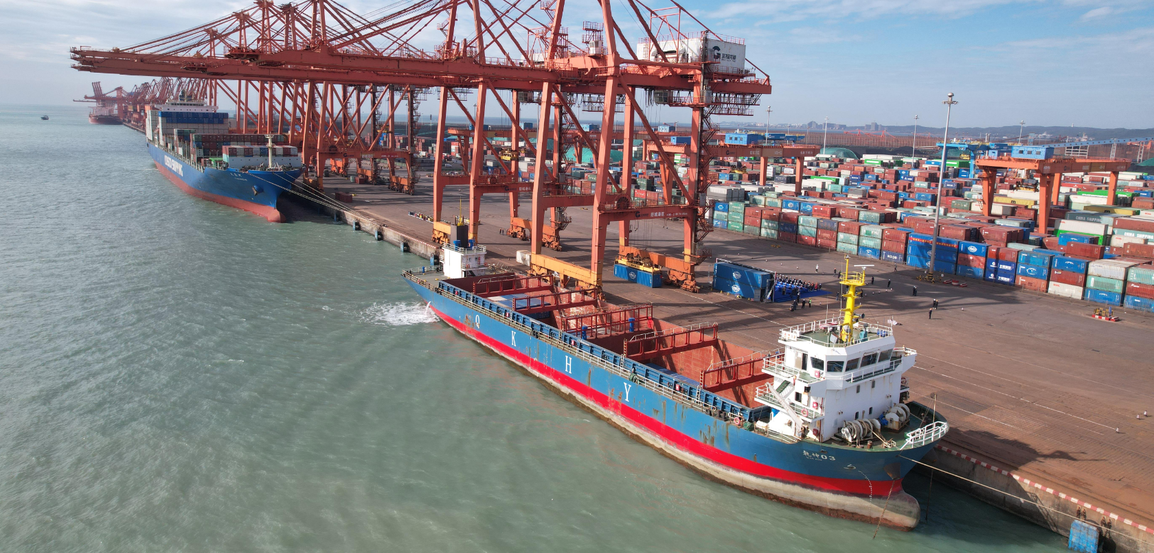 “张掖-顺德新港”集装箱班轮快线正式开明，运输时效大幅提升10天以上